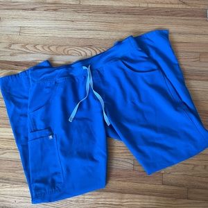 Figs Kade Cargo Scrub Pants Royal Blue - Size Large